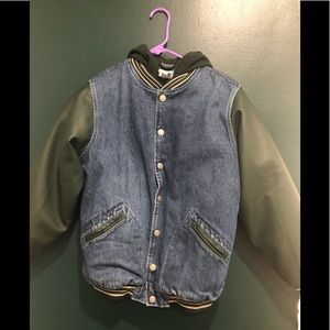 Vintage denim varsity jacket